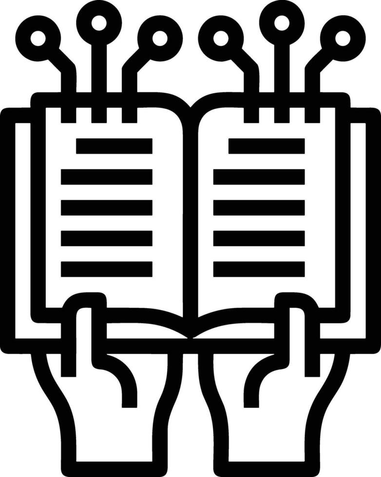 Artificial Intelligence icon symbol vector image. Illustration of the brain robot learning human smart algorithm design image.