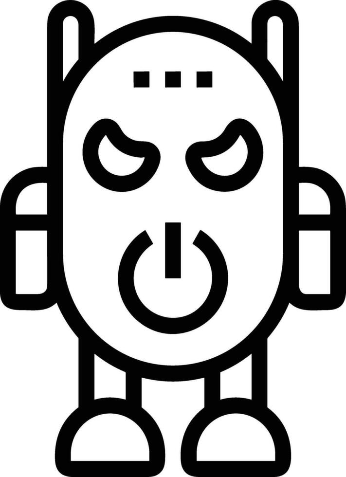 Artificial Intelligence icon symbol vector image. Illustration of the brain robot learning human smart algorithm design image.