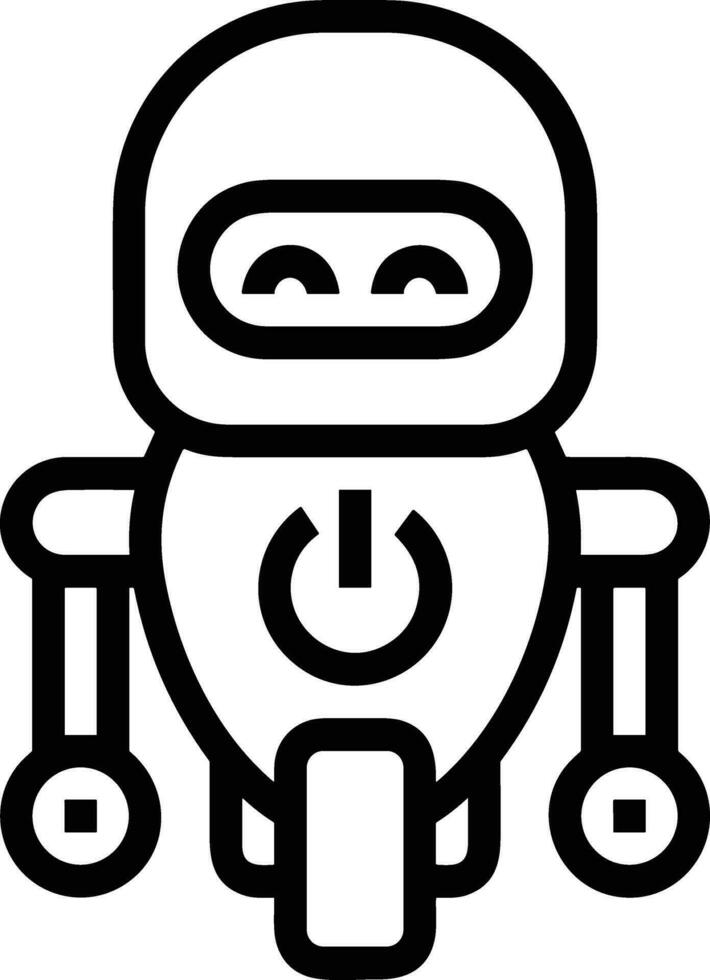 Artificial Intelligence icon symbol vector image. Illustration of the brain robot learning human smart algorithm design image.