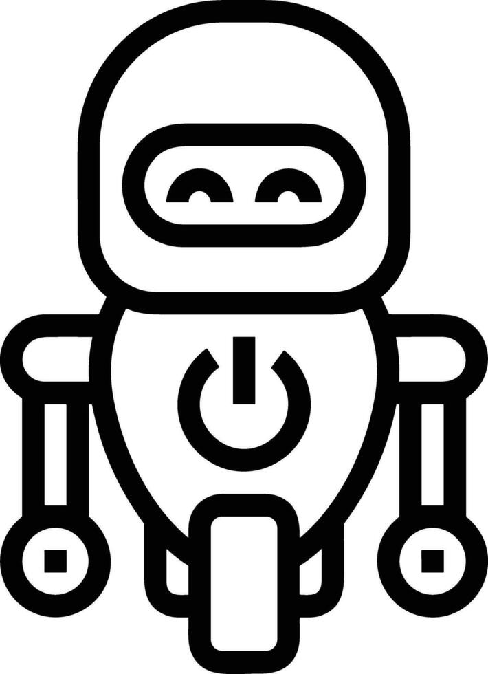 Artificial Intelligence icon symbol vector image. Illustration of the brain robot learning human smart algorithm design image.