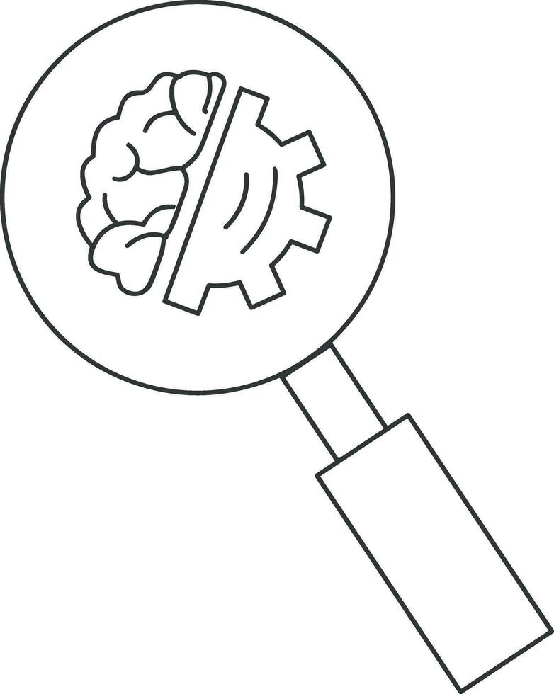 Artificial Intelligence icon symbol vector image. Illustration of the brain robot learning human smart algorithm design image.