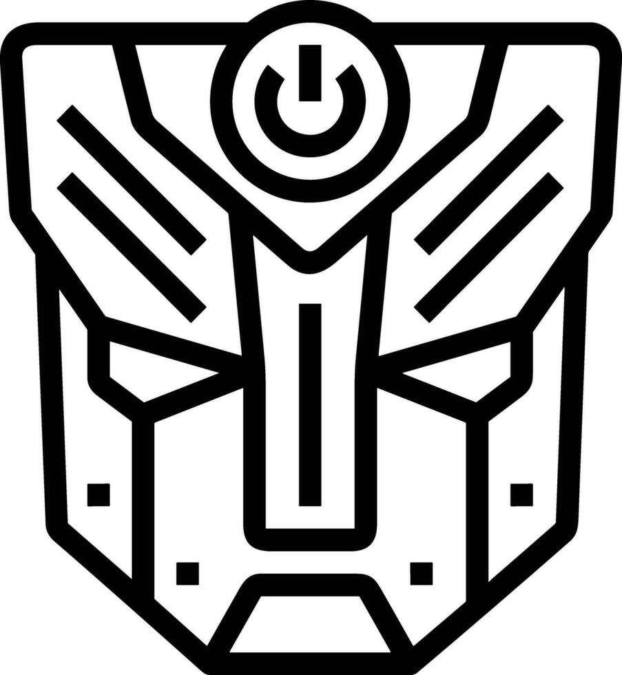 Artificial Intelligence icon symbol vector image. Illustration of the brain robot learning human smart algorithm design image.