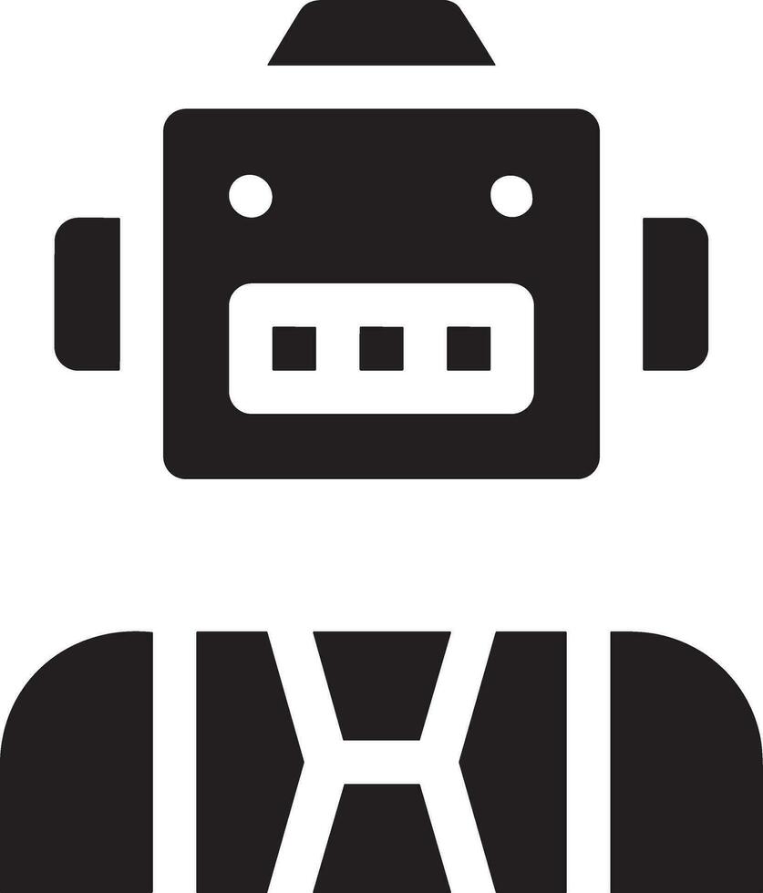 Artificial Intelligence icon symbol vector image. Illustration of the brain robot learning human smart algorithm design image.