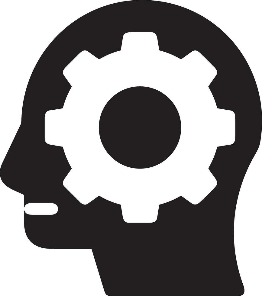 Artificial Intelligence icon symbol vector image. Illustration of the brain robot learning human smart algorithm design image.