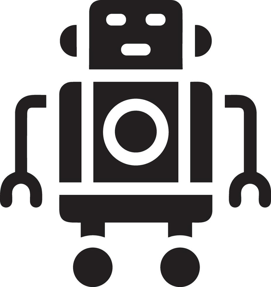 Artificial Intelligence icon symbol vector image. Illustration of the brain robot learning human smart algorithm design image.