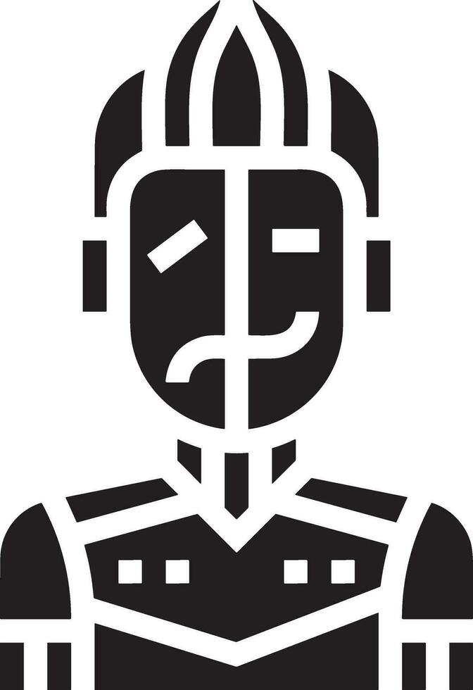 Artificial Intelligence icon symbol vector image. Illustration of the brain robot learning human smart algorithm design image.