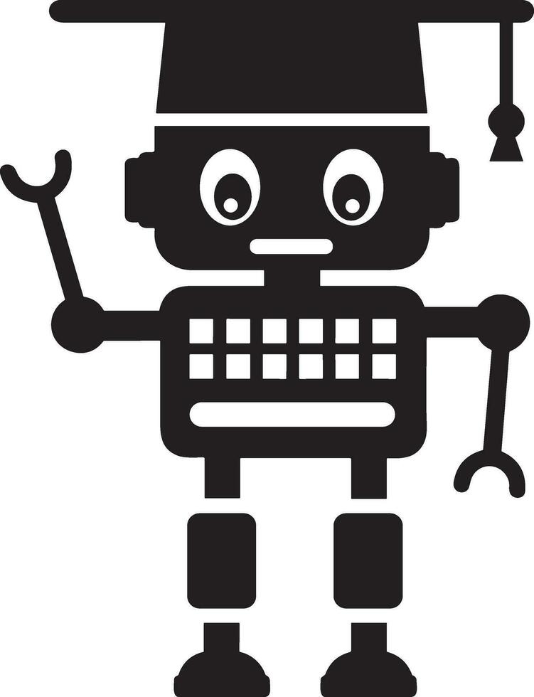 Artificial Intelligence icon symbol vector image. Illustration of the brain robot learning human smart algorithm design image.