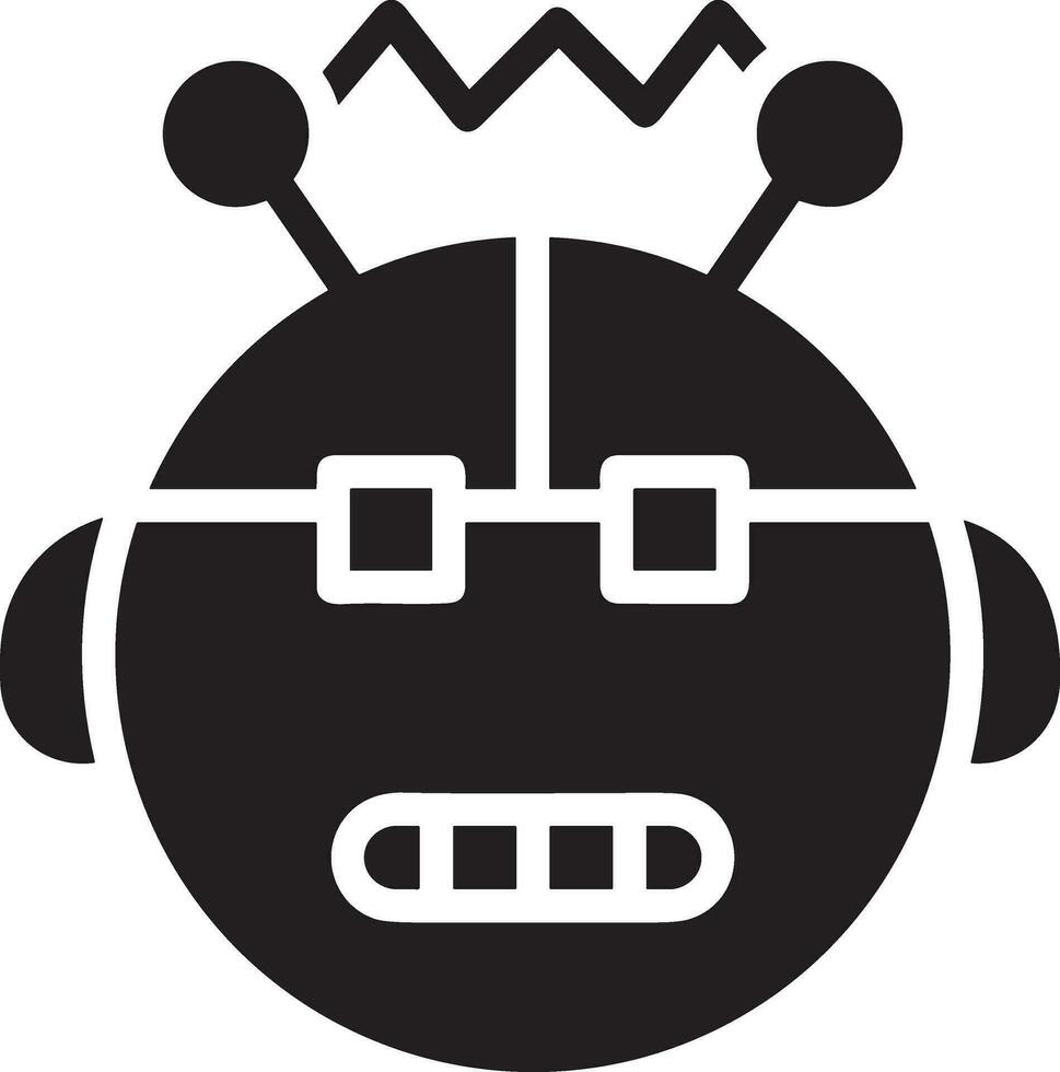 Artificial Intelligence icon symbol vector image. Illustration of the brain robot learning human smart algorithm design image.