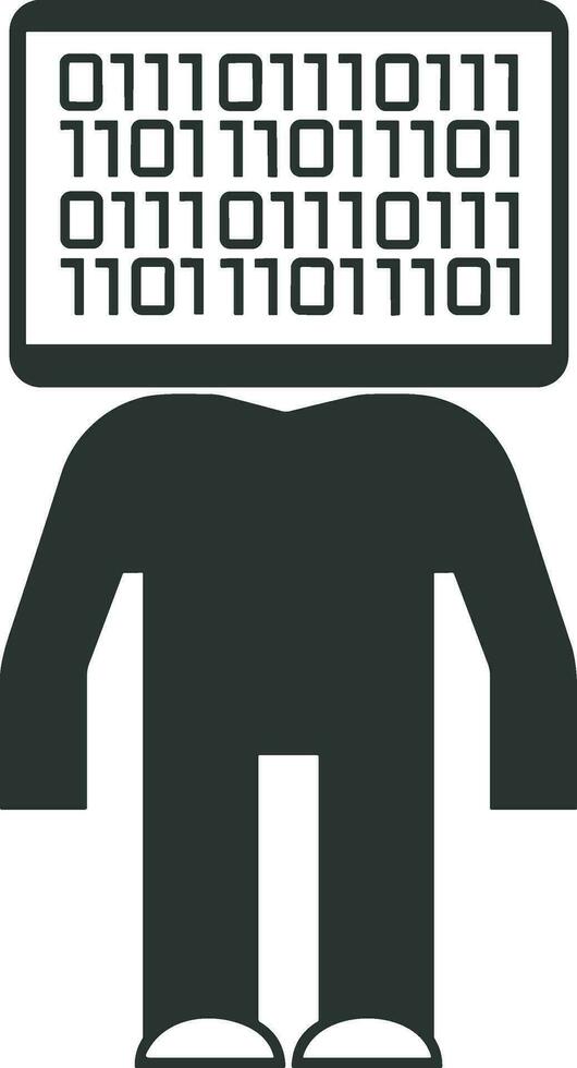 Artificial Intelligence icon symbol vector image. Illustration of the brain robot learning human smart algorithm design image.