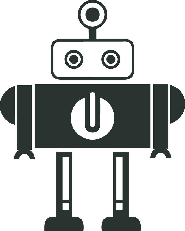 Artificial Intelligence icon symbol vector image. Illustration of the brain robot learning human smart algorithm design image.