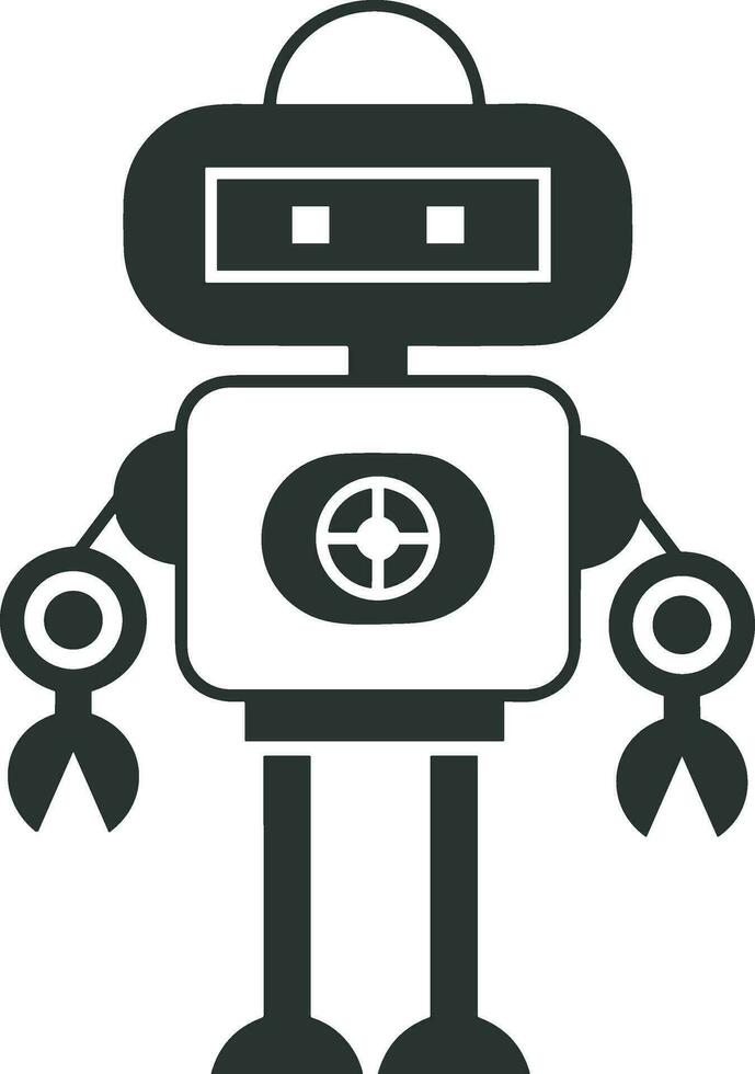 Artificial Intelligence icon symbol vector image. Illustration of the brain robot learning human smart algorithm design image.