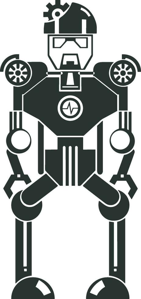 Artificial Intelligence icon symbol vector image. Illustration of the brain robot learning human smart algorithm design image.