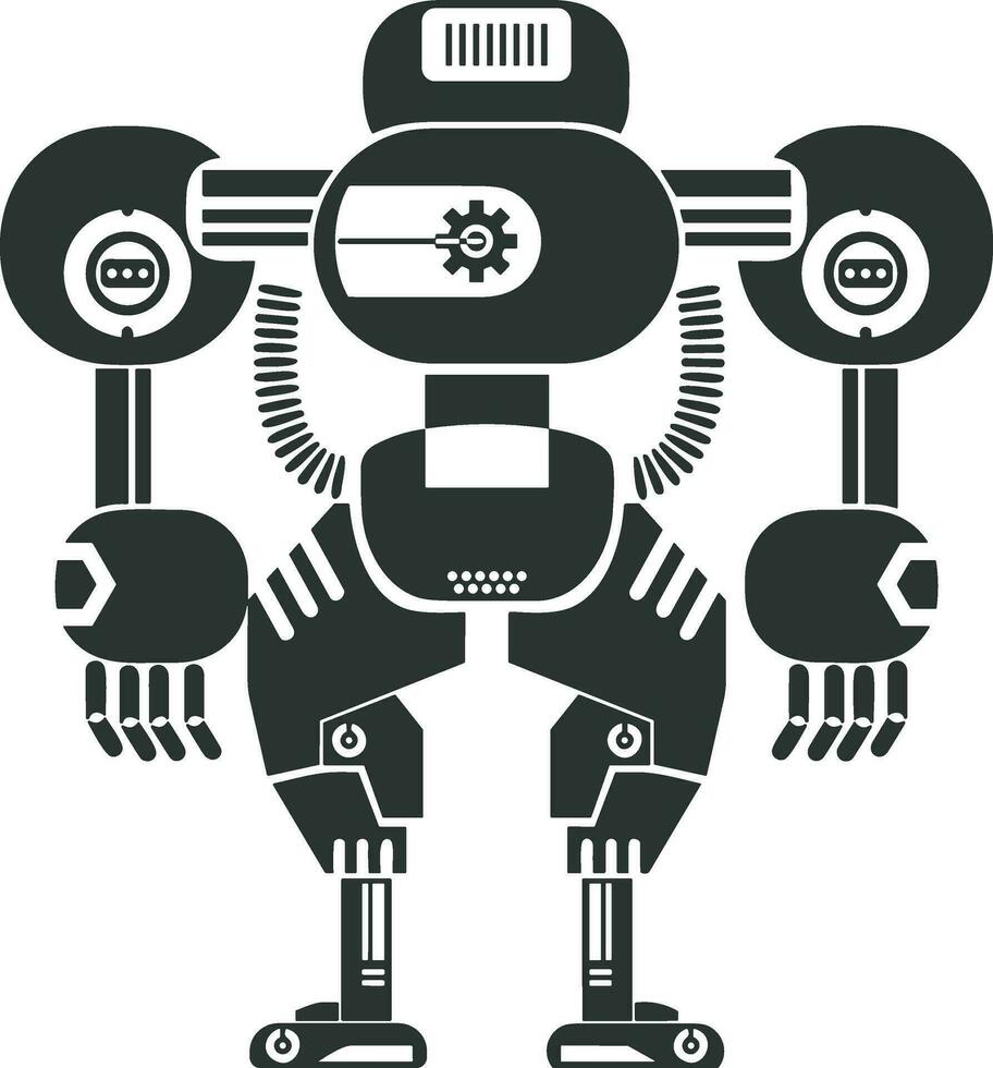 Artificial Intelligence icon symbol vector image. Illustration of the brain robot learning human smart algorithm design image.