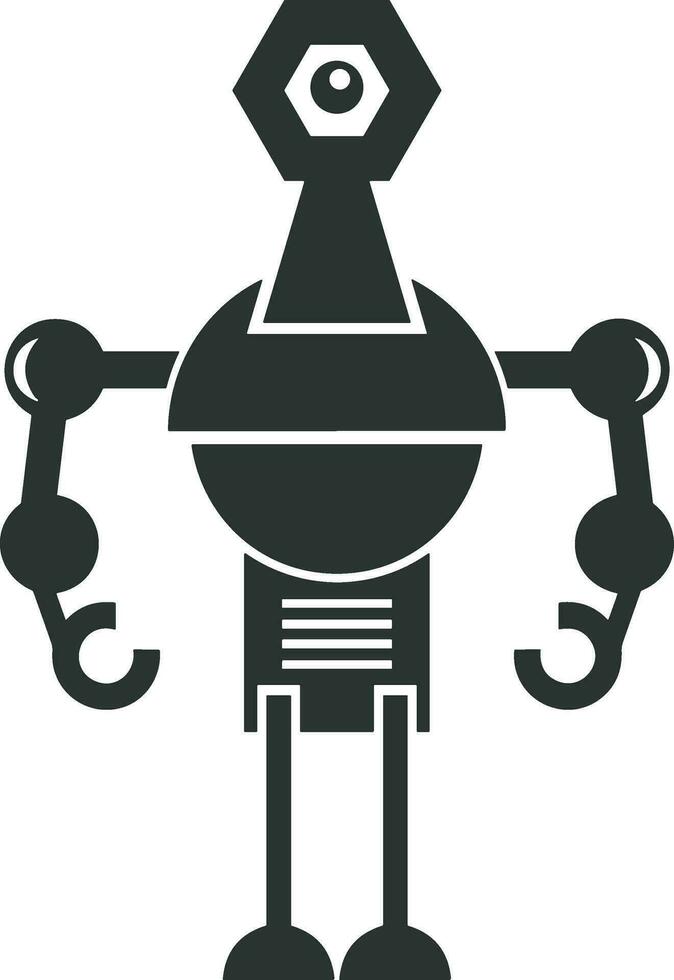 Artificial Intelligence icon symbol vector image. Illustration of the brain robot learning human smart algorithm design image.