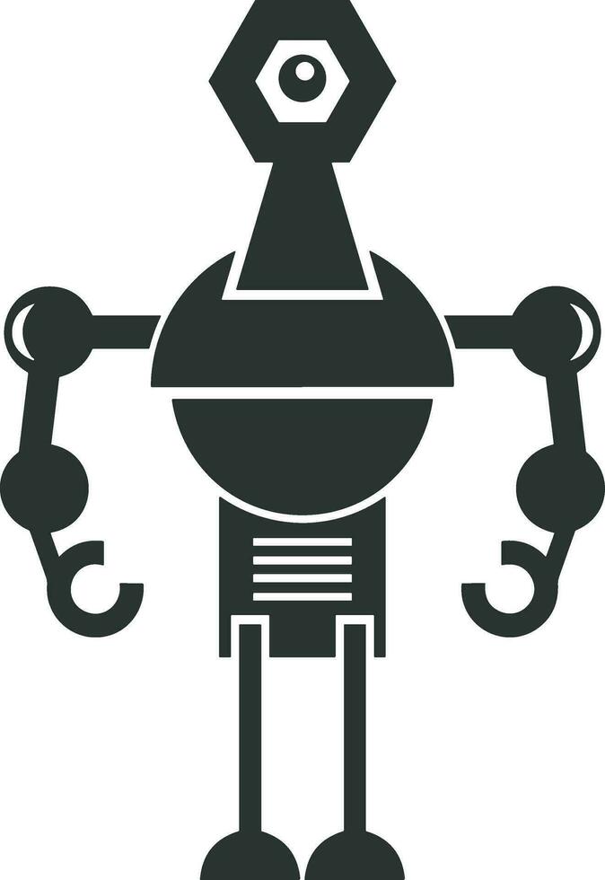 Artificial Intelligence icon symbol vector image. Illustration of the brain robot learning human smart algorithm design image.