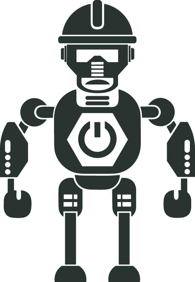 Artificial Intelligence icon symbol vector image. Illustration of the brain robot learning human smart algorithm design image.