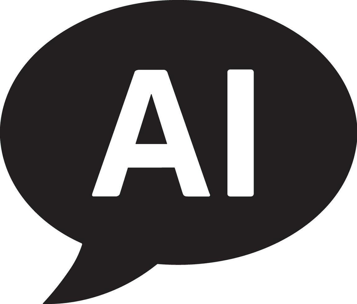 Artificial Intelligence icon symbol vector image. Illustration of the brain robot learning human smart algorithm design image.