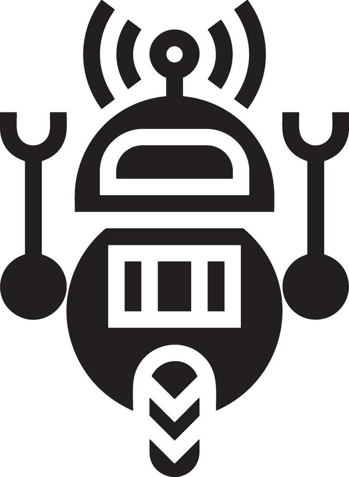 Artificial Intelligence icon symbol vector image. Illustration of the brain robot learning human smart algorithm design image.