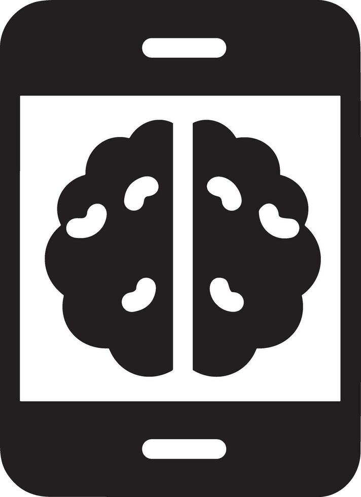 artificial inteligencia icono símbolo vector imagen. ilustración de el cerebro robot aprendizaje humano inteligente algoritmo diseño imagen.