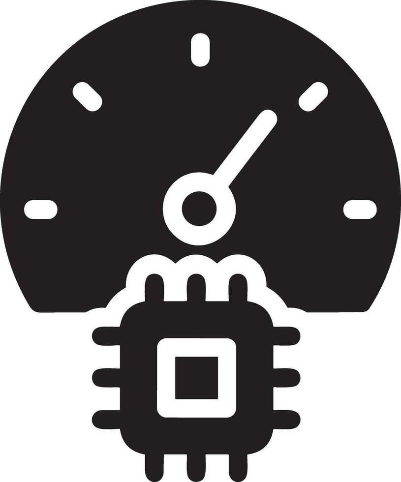 Artificial Intelligence icon symbol vector image. Illustration of the brain robot learning human smart algorithm design image.