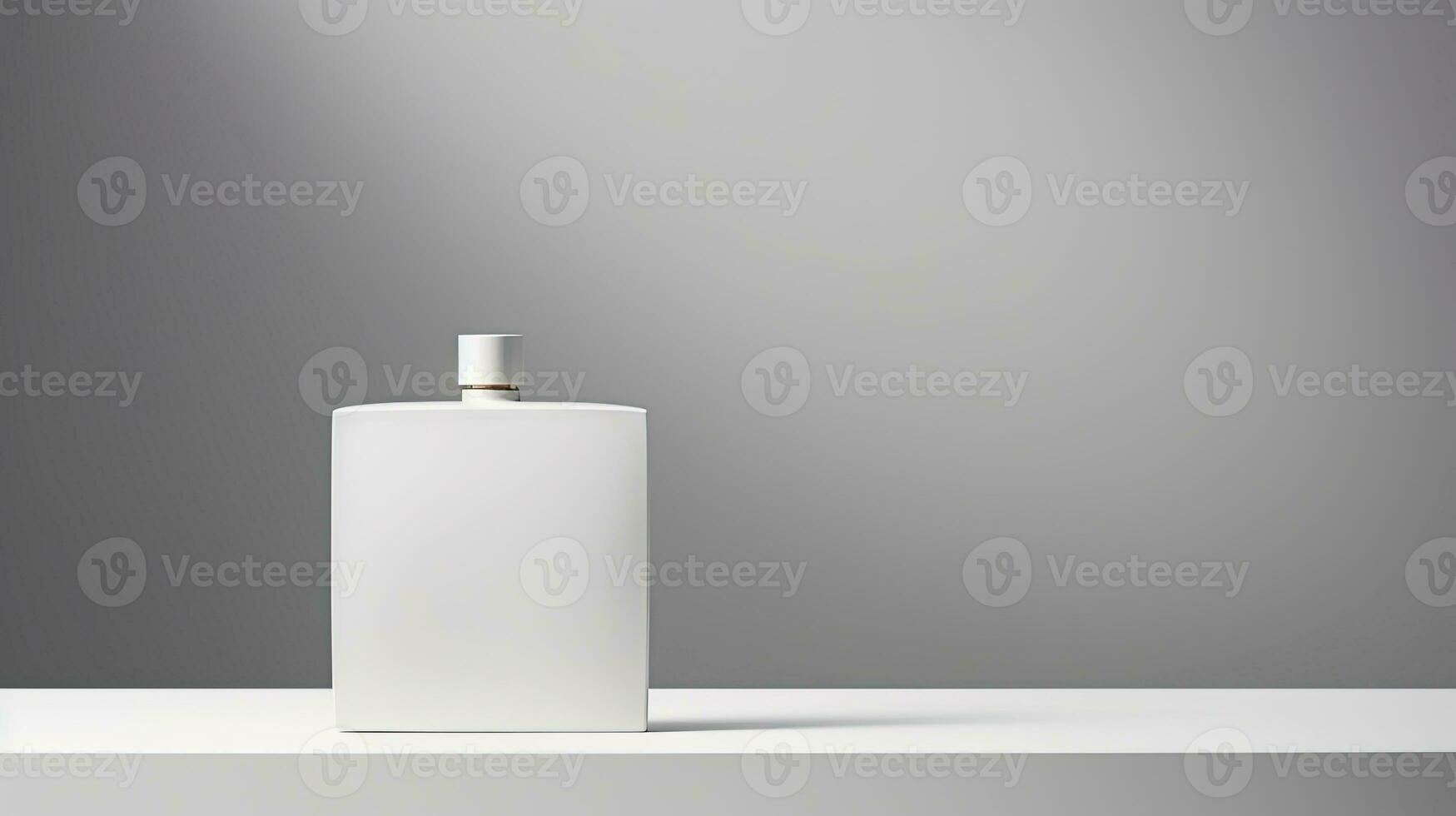 Perfume bottle mockup on white background. Generative AI photo