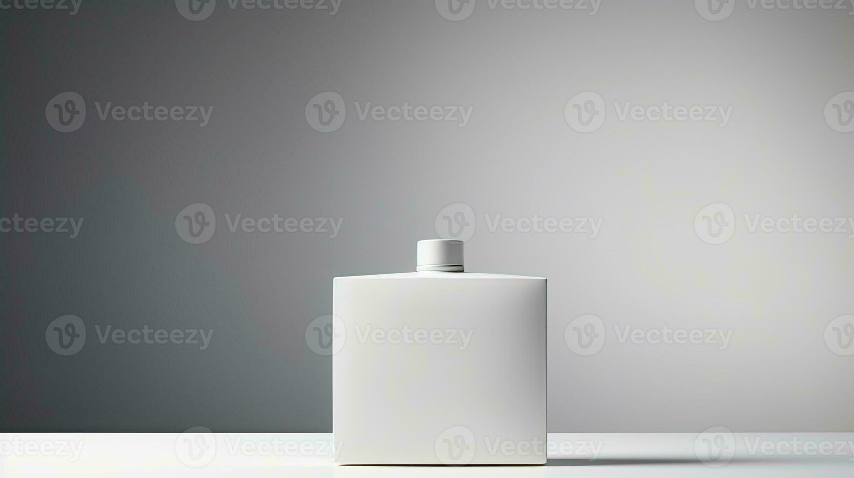 Perfume bottle mockup on white background. Generative AI photo