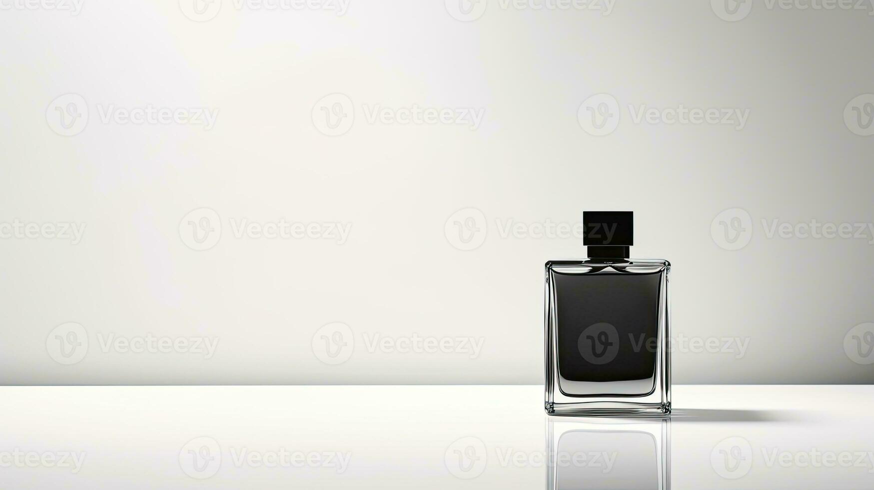 Perfume bottle mockup on white background. Generative AI photo