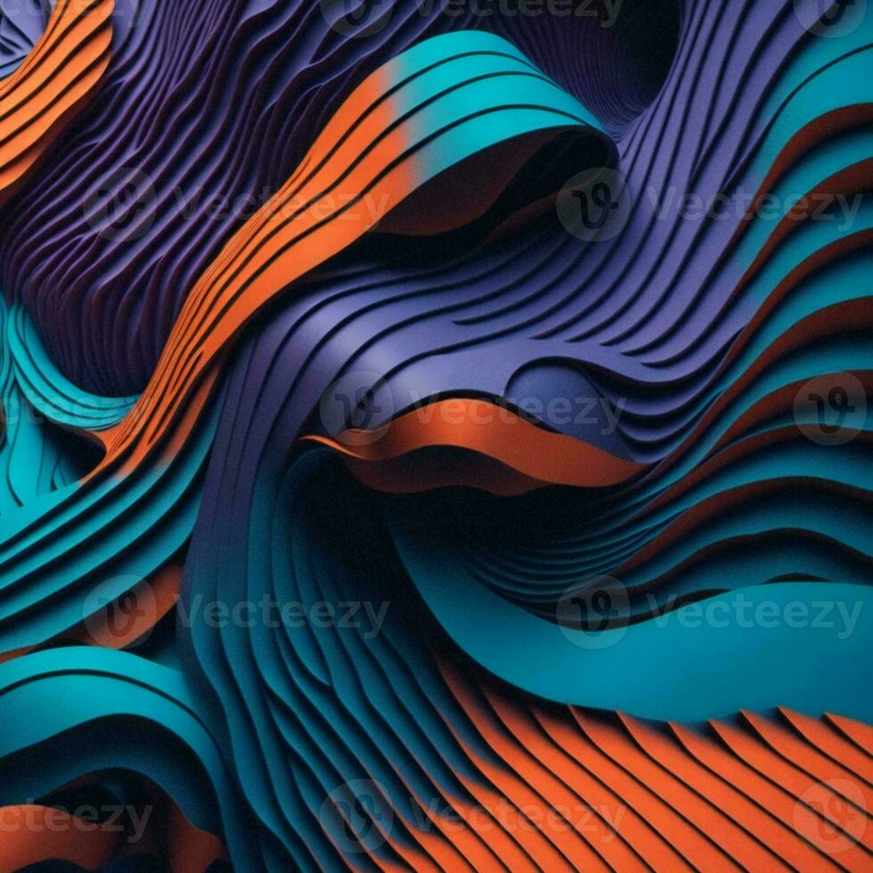 abstract colorful background papercut style - AI Generative photo