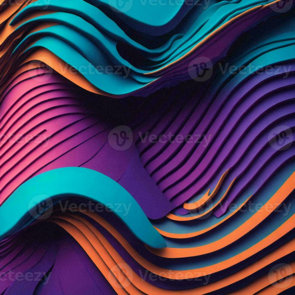 abstract colorful background papercut style - AI Generative photo