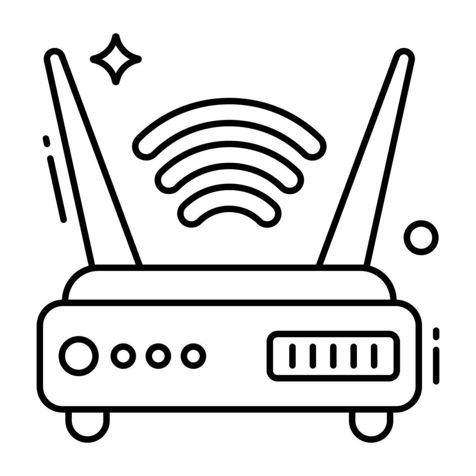 Modern design icon of wifi router vector