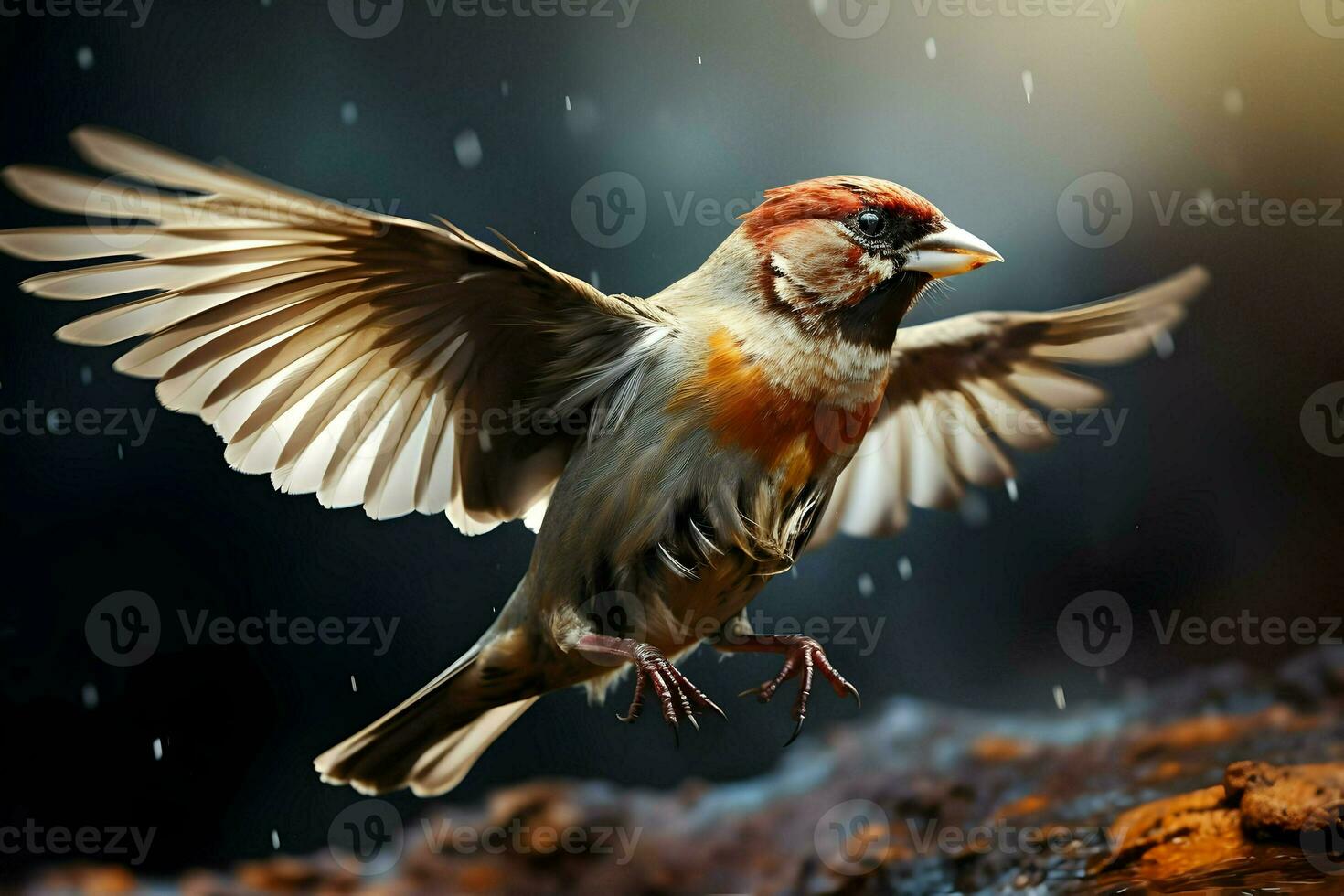 Sparrow. High-resolution. AI Generative photo