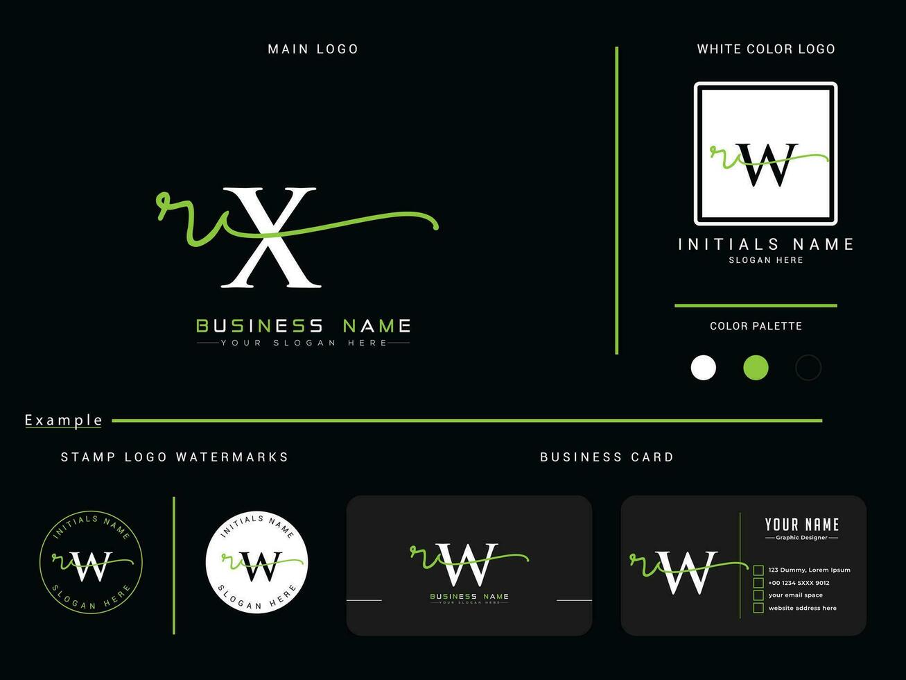 Luxury Rx Logo Icon Vector, Minimalist RX Signature Apparel Logo Letter and Branding Design vector