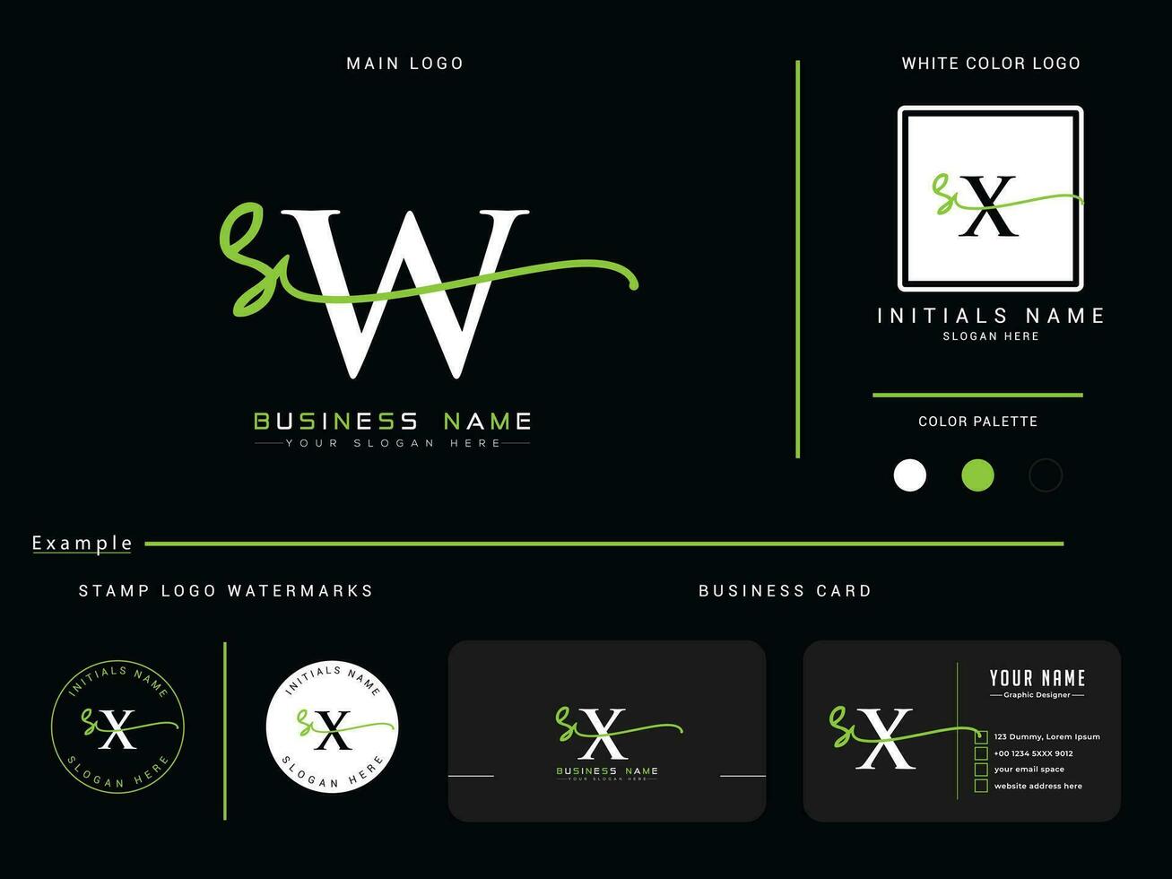 Initial Sw Luxury Signature Logo, Minimalist SW Fashion Logo Icon And Branding Design vector