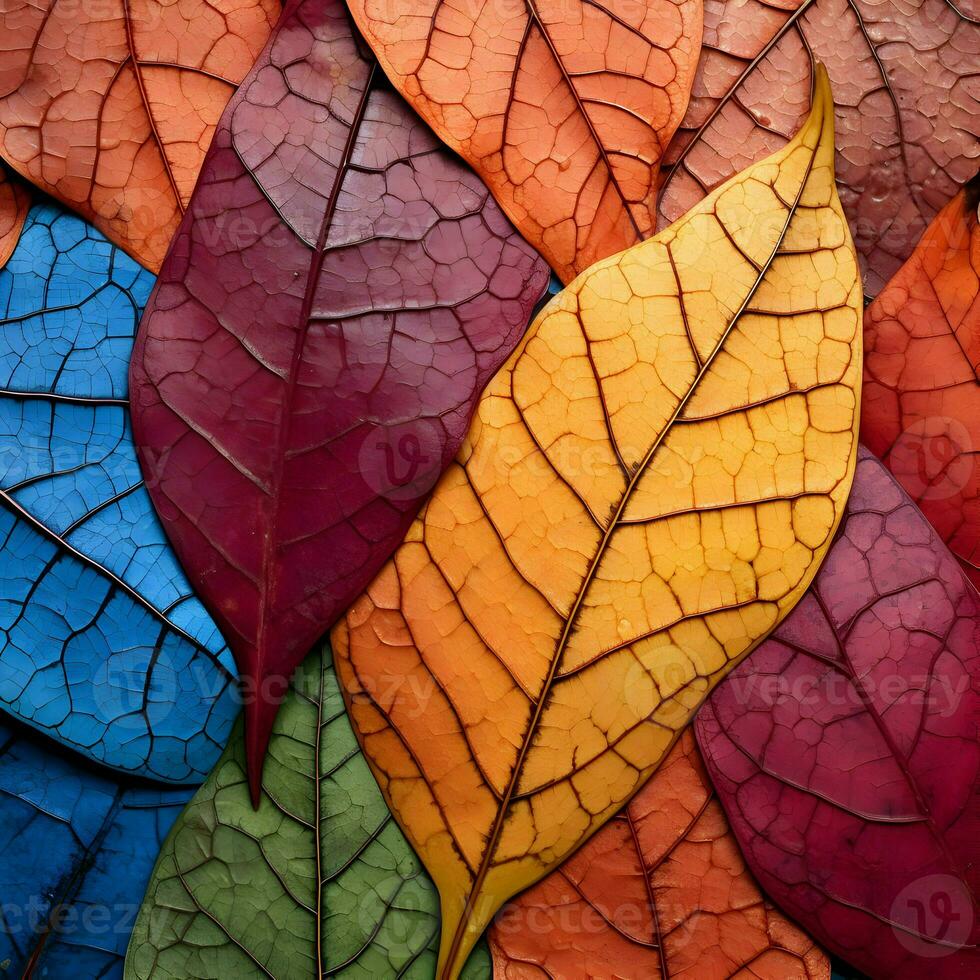 Abstract autumn beauty in multi-colored leaves. High-resolution. AI Generative photo