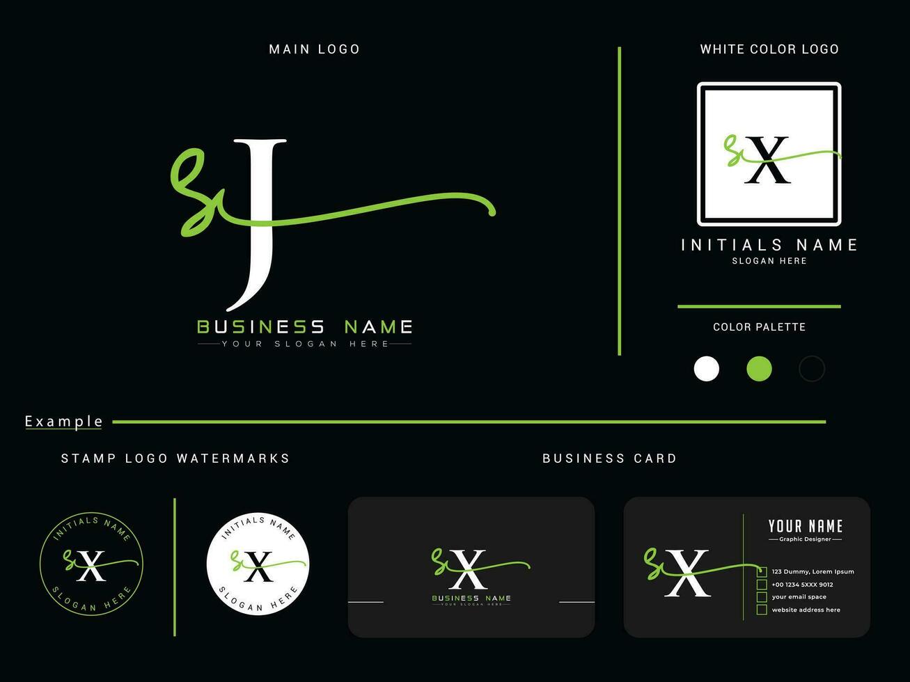 Initial Sj Luxury Signature Logo, Minimalist SJ Fashion Logo Icon And Branding Design vector