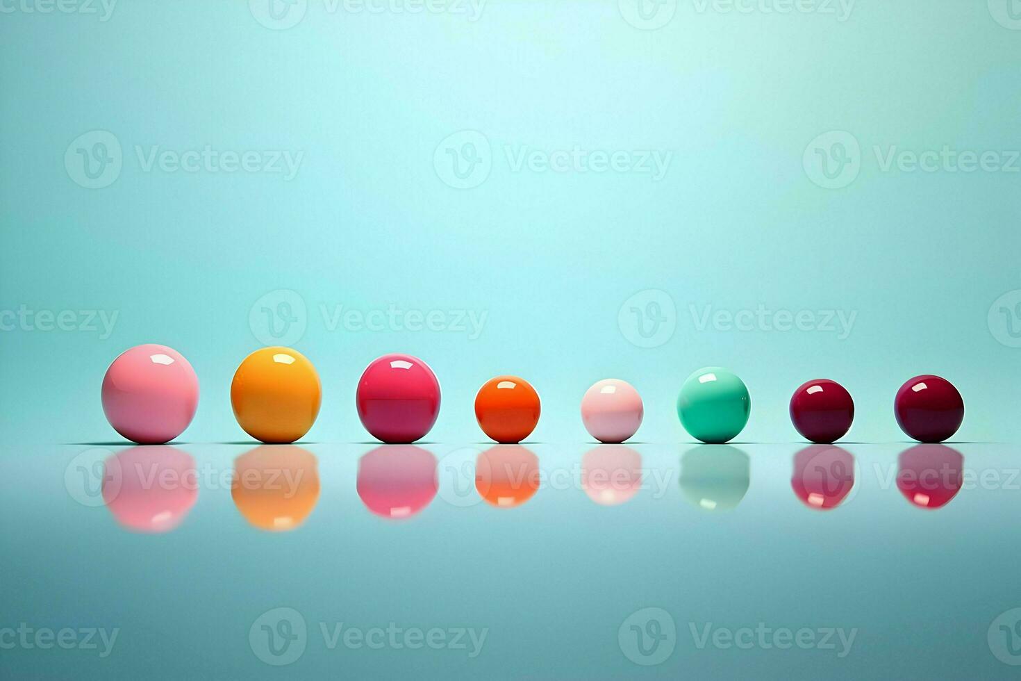 Photo of sweets lined up in a row minimalism. High quality. AI Generative