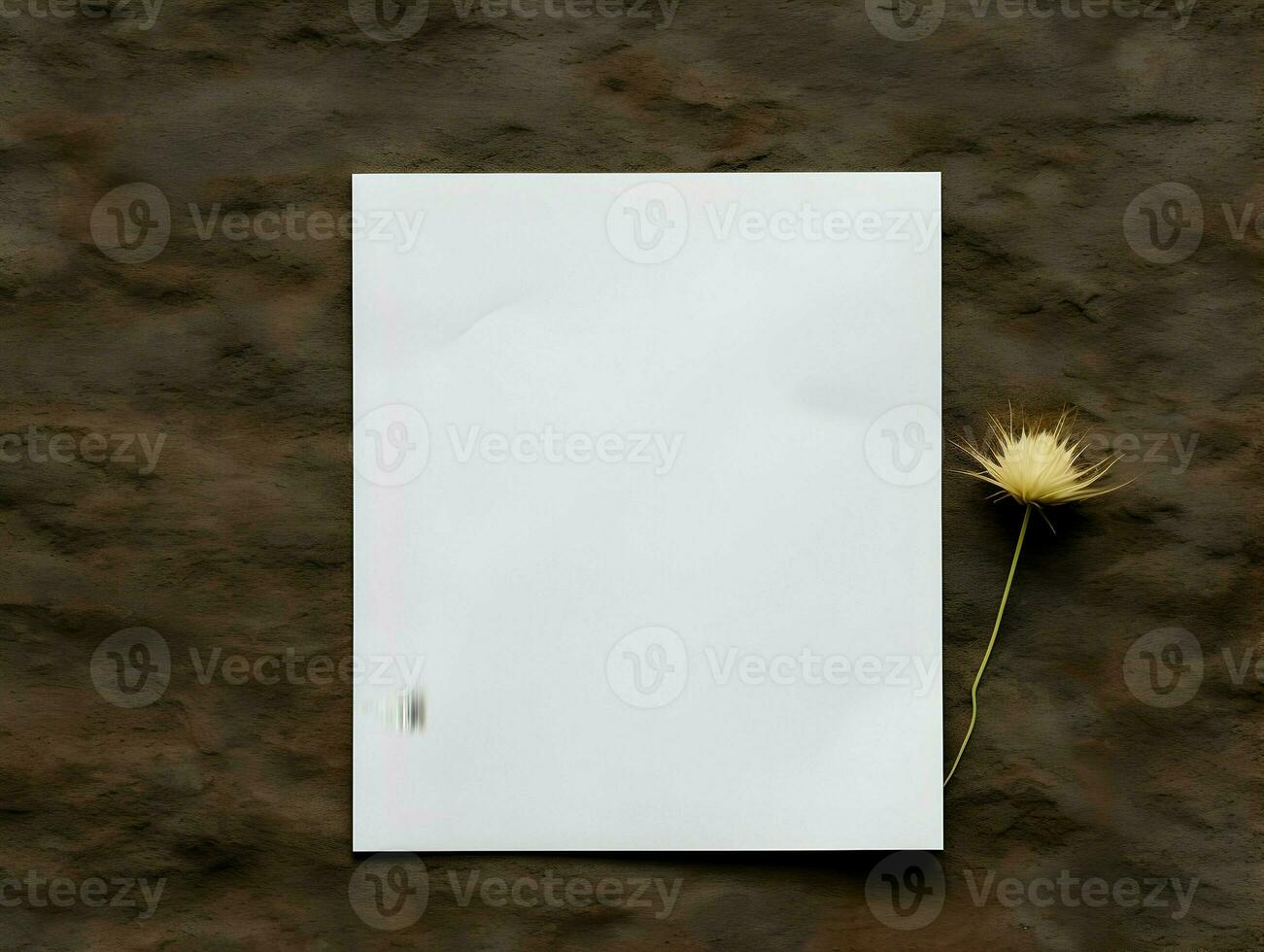 Thin paper blank white mock up. High quality. AI Generative photo