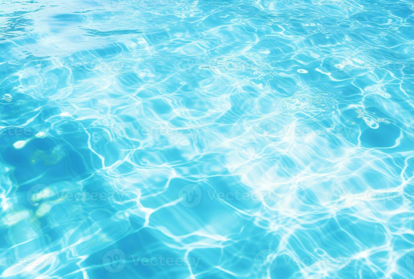 some clear water in a blue pool. AI Generated photo