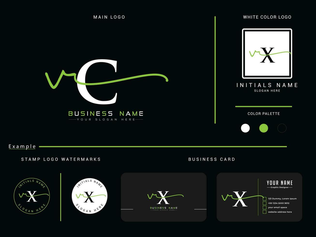 lujo vc Moda logo carta, inicial vc CV firma circulo vestir logo marca vector