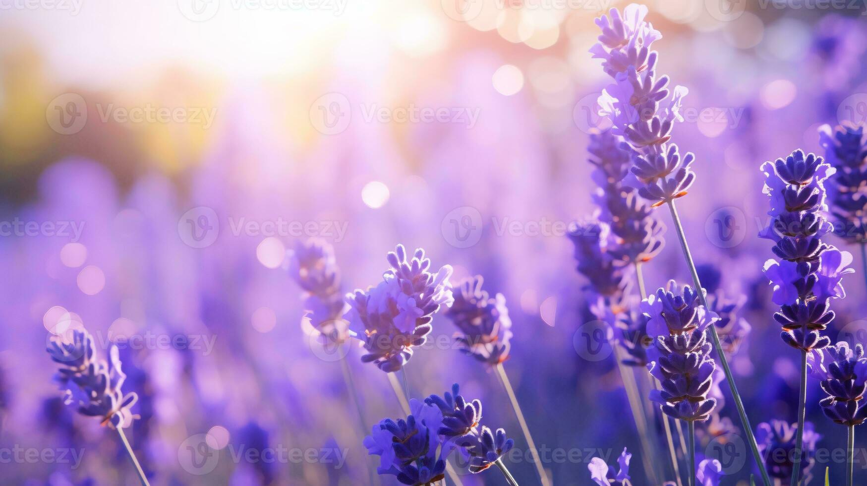 lavender flowers with blurred background, AI generated photo