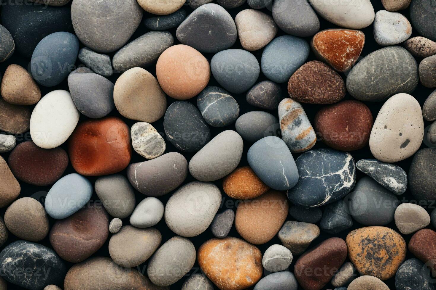 colored pebbles background, AI generated photo