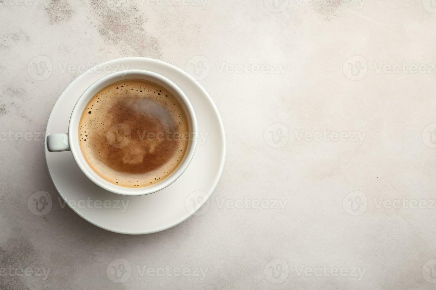 un bonito vaso de café en el mesa, ai generado foto