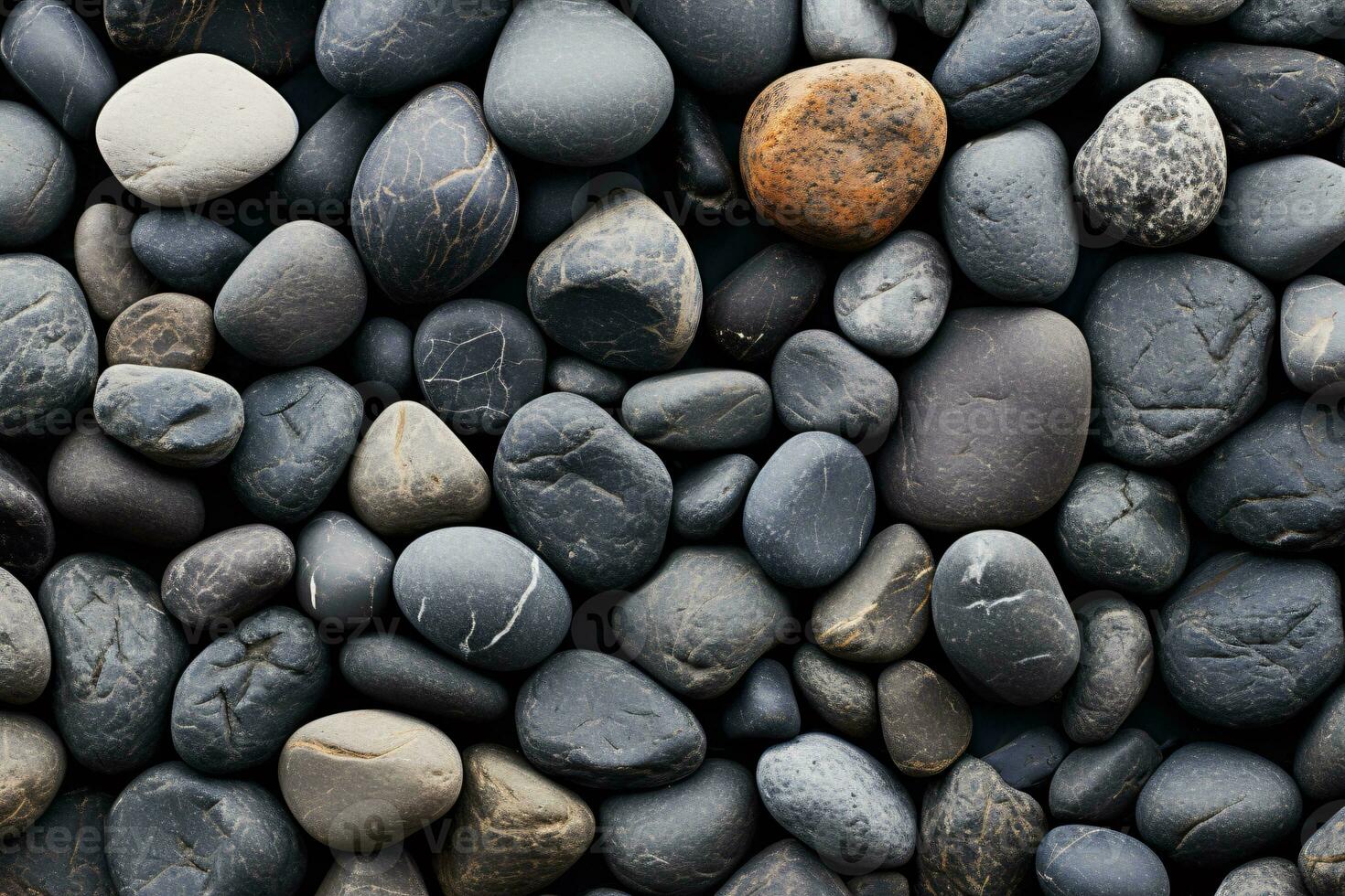 colored pebbles background, AI generated photo