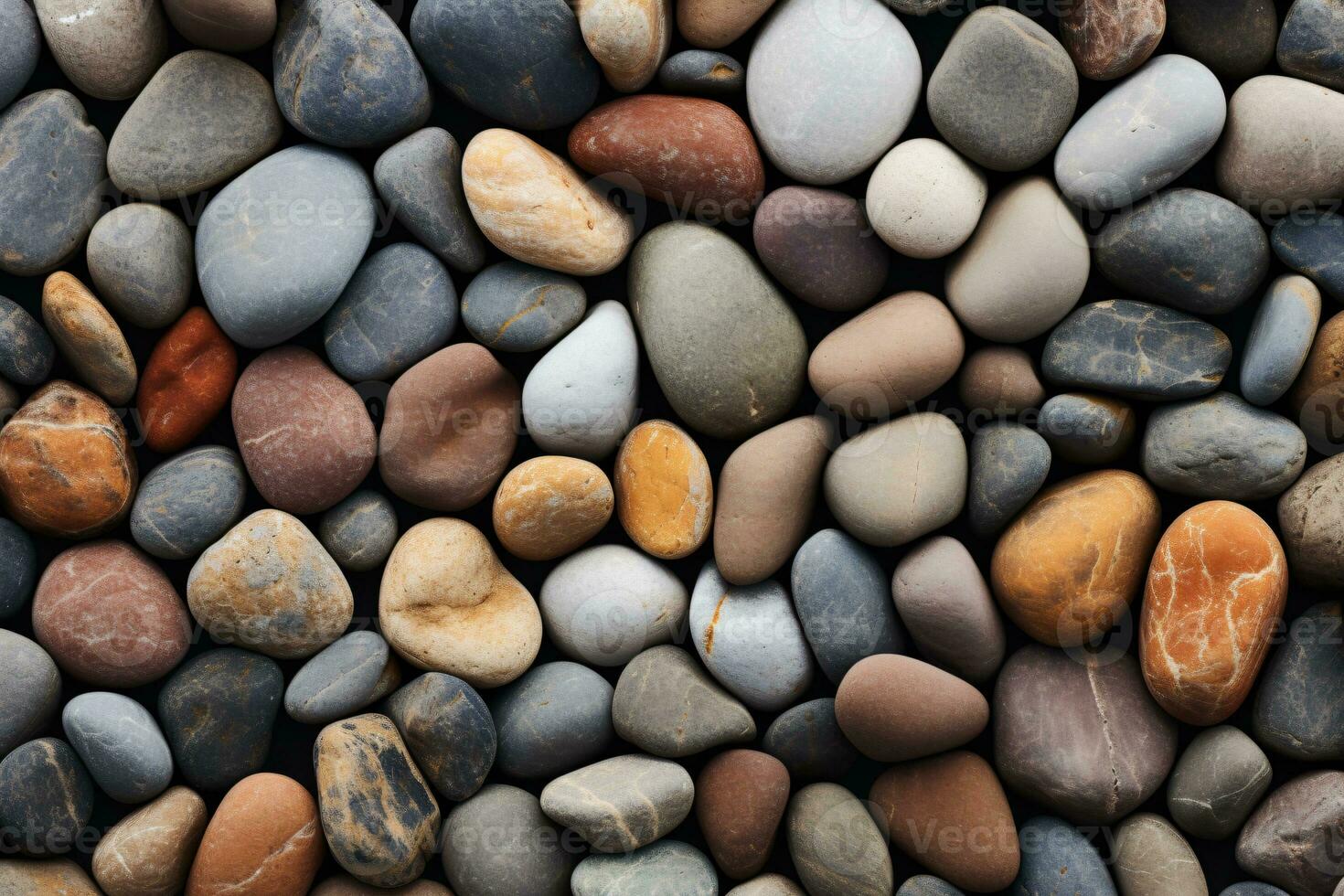 colored pebbles background, AI generated photo