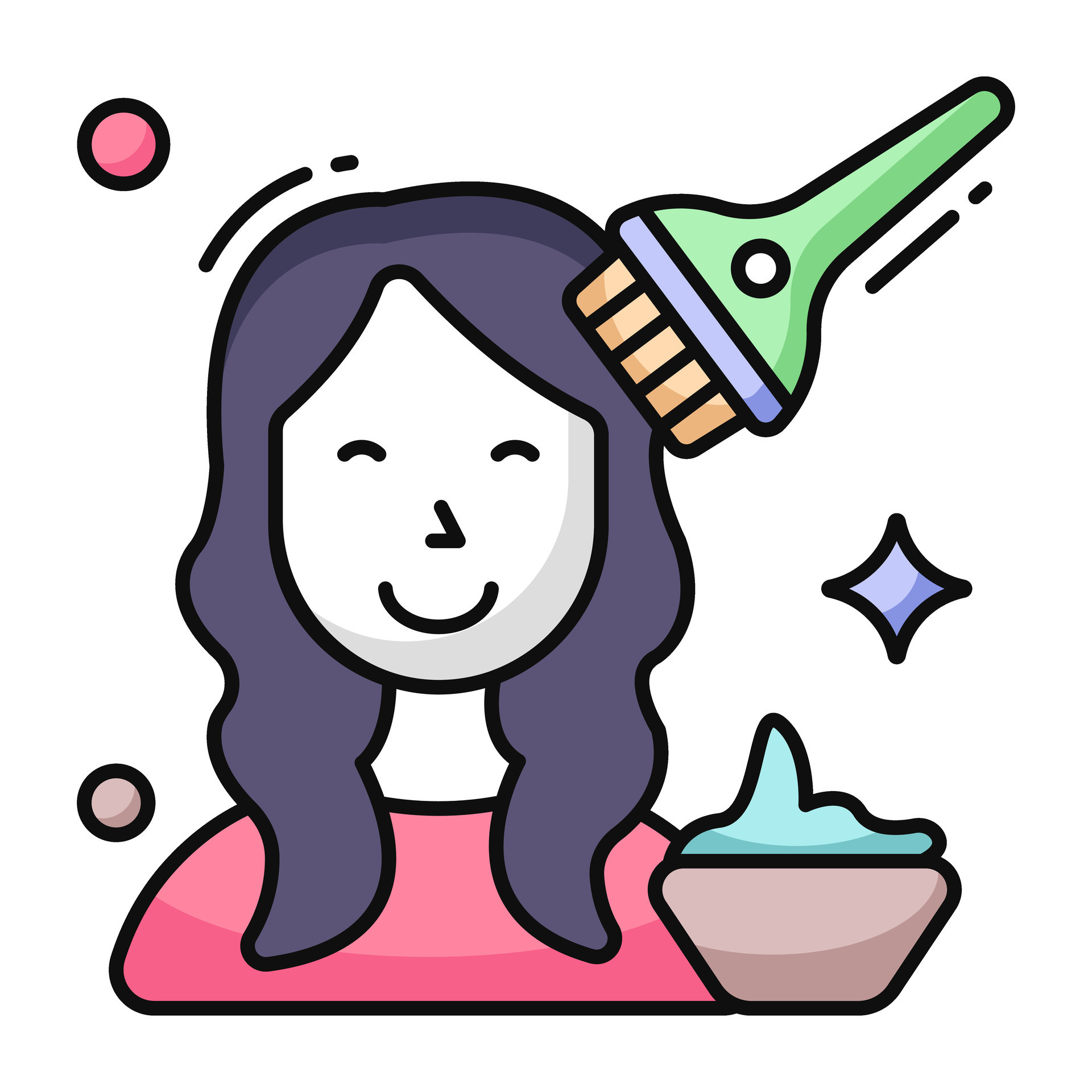 Conceptual flat design icon of hair dye 33282588 Vector Art at Vecteezy