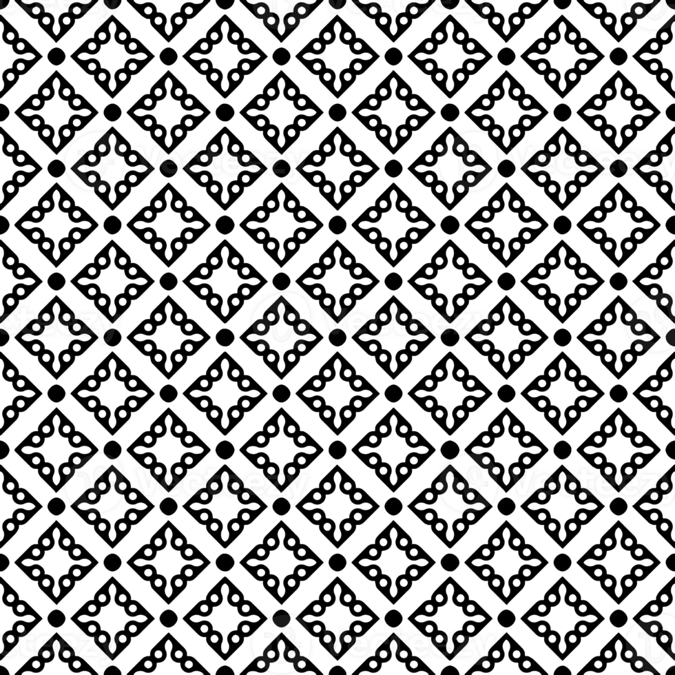 Black seamless abstract pattern. Overlay for background and backdrop. Ornamental design. PNG graphic illustration with transparent background.