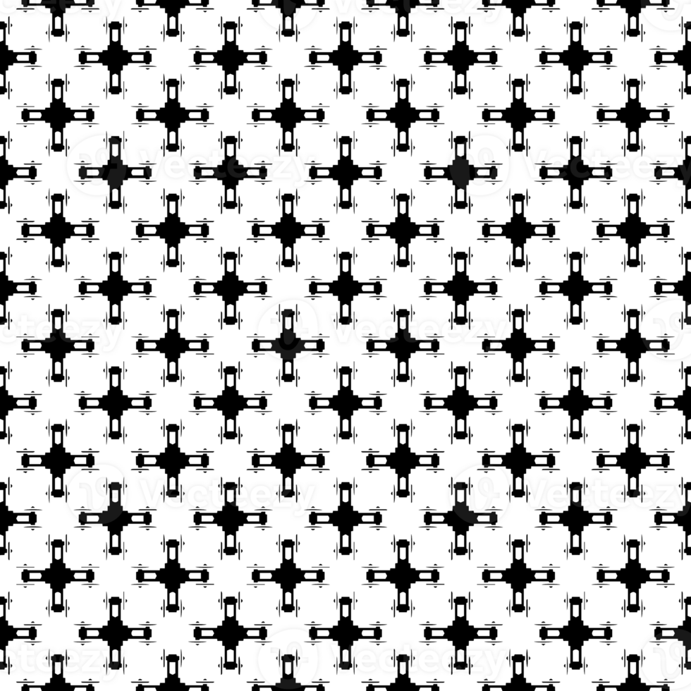 Black seamless abstract pattern. Overlay for background and backdrop. Ornamental design. PNG graphic illustration with transparent background.