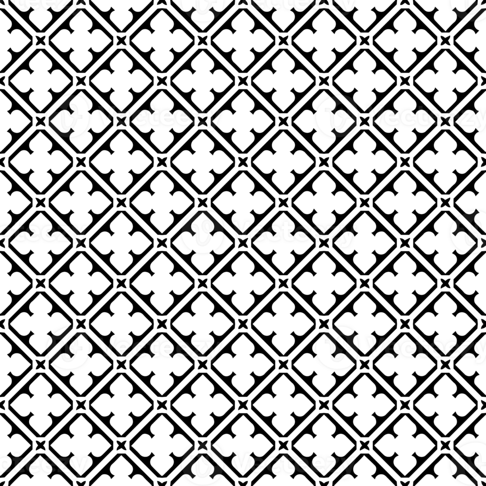 Black seamless abstract pattern. Overlay for background and backdrop. Ornamental design. PNG graphic illustration with transparent background.