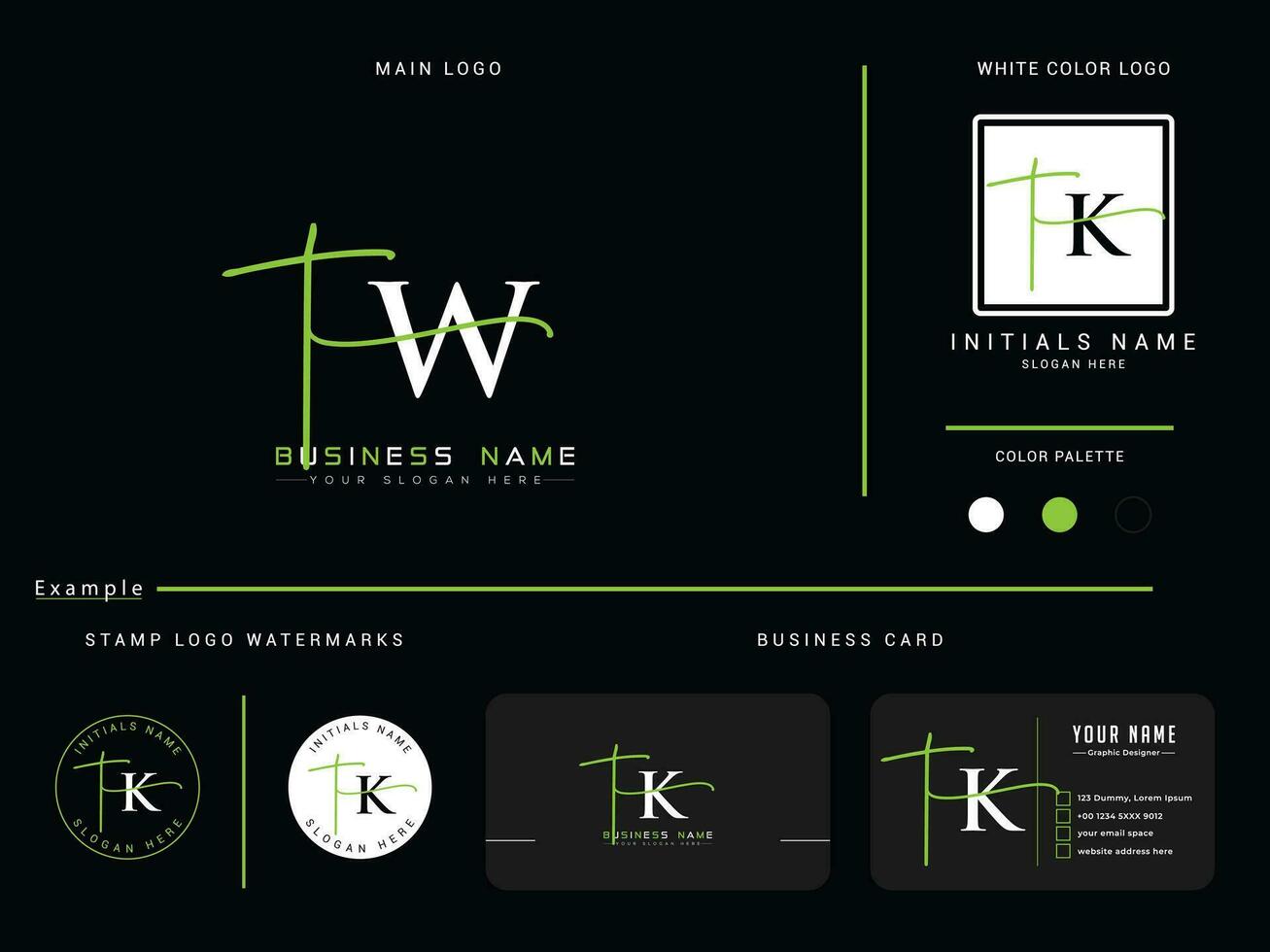 Modern Tw Logo branding, Initial Circle TW Logo Letter Vector Art