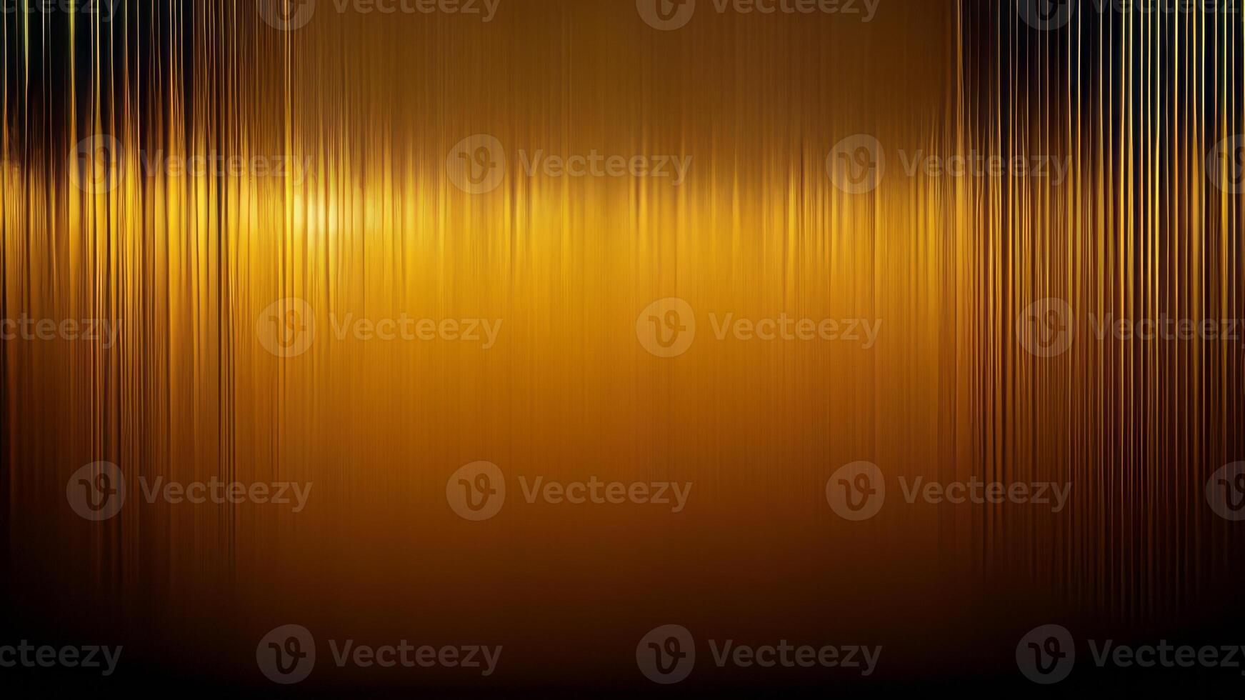 Luxury abstract black metal background with golden light lines. AI Generated photo